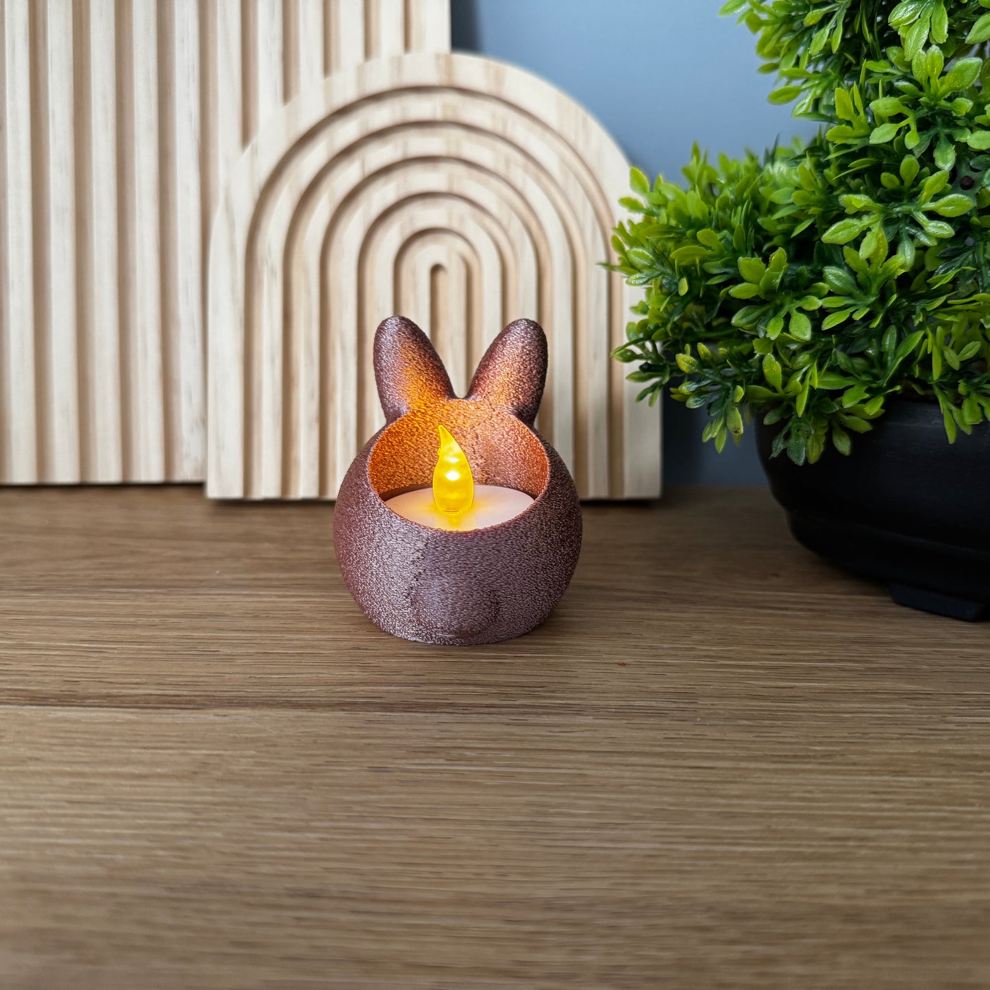 Osterdeko - Osterhasen Teelichthalter – Deko zu Ostern – Frühling Tischdeko – Geschenkidee Ostern – Hasen Teelichthalter – Handmade Deko